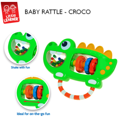 Hap-P-Kid Little Learner Baby Shake Rattle - Croco | 6 months+